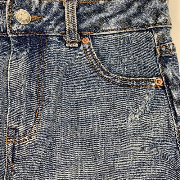 Wild Fable 0 Denim Jean Skirt Raw Hem Distress 31 - Picture 5 of 5